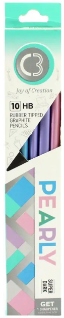 Pearly HB pencils, 10pcs